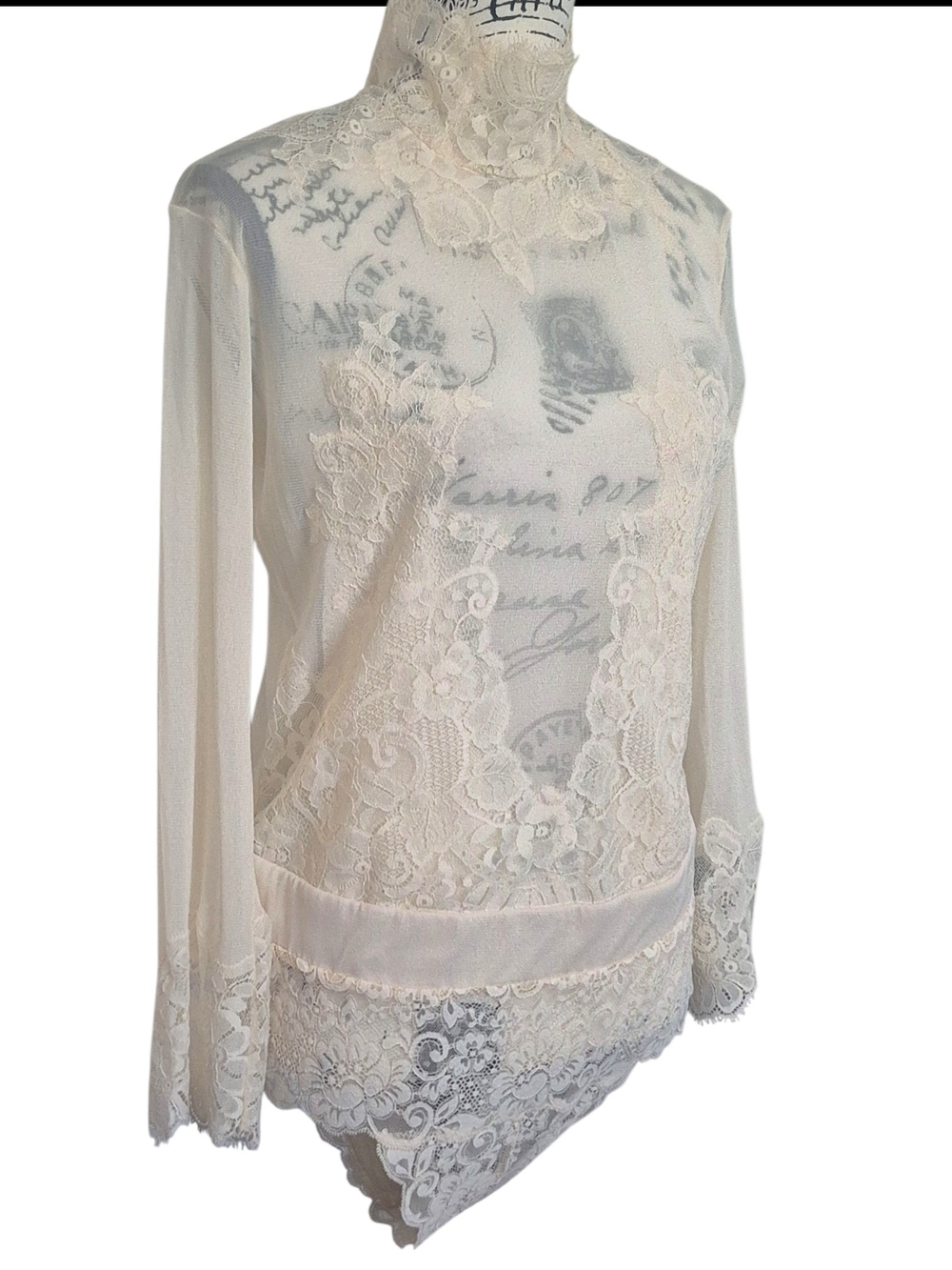 WE ARE HAH-Reversible Take Hah Bow Bodysuit in La Crem Sz XL - Picture 10 of 11